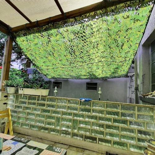 DSKJHI Filet De Camouflage Pergola 3x3 3x5 4x3 4x4 4x5 4x6 5x5 5x6 Voile D'ombrage Rectangulaire Camouflage, Polyester, Protection Anti-UV(3X9M)