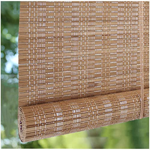 Bambus-Rollos aus Naturholz, Jalousien für Fenster, Sonnenschutz, Bambusrollo, ohne Bohren, 50150 cm breit, 145 x 240 cm lang