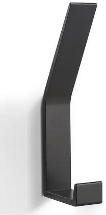 Zeawavsl Ganci Appendiabiti Confezione da 6, Ganci per Pannelli Acustici, Viti Invisibili, Appendiabiti Moderno in Nero - Ideale per Giacche, Cappotti, Vestiti, Sciarpe, Borse e altro ancora (Black)