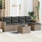 qohoio 6-TLG. Garten-Sofagarnitur mit Kissen LoungemöBel Balkon Gartengarnitur Set Lounge MöBel Outdoor Grau Poly Rattan - 3218890