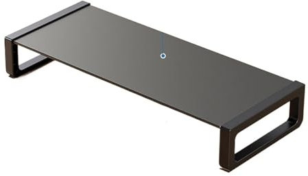 EBGAZSPD Computermonitor-Glas-Riser-Halter mit USB-PC-Bildschirmständerhalterung Drucker Desktop-Speicher Tastatur Maus Organizer(A7)