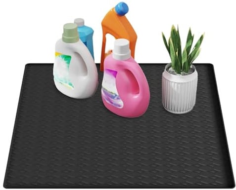 Top Pad per lavatrice – 60 x 60 cm pieghevole asciugatrice Top Silicon Pad | Dispositivo di copertura impermeabile senza lavatrice a slittamento | Asciugatrice non antiscivolo per appartamenti di casa