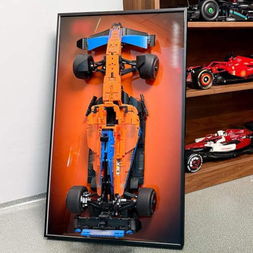 NOVDA Display Wandhalterung Kompatibel Mit F1 Race Car, 42141 Formel 1 Auto Rahmen, Perfekt für die im Wohnzimmer, Arbeitszimmer, Hobbyraum 75*45cm (Nur Rahmen)