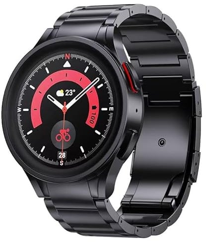 synsing 20mm Titan Armbänder kompatibel mit Galaxy Watch 7/6/5/4/FE 44mm 40mm, No Gap Metallarmband für Galaxy 6 Classic Band 47mm 43mm/5 Pro 45mm/4 Classic für Herren