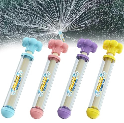 4pcs Pistola Agua Fuegos Artificiales, Fuegos Artificiales Románticos Pistolas de Agua, Juguete Romántico en Estilo de Fuegos Artificiales, Romántica Pistola Aguas para Bañarse, Piscina, Fiesta, Playa