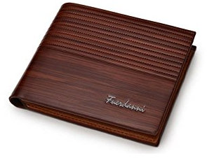 SHOP-STORY - Portefeuille Porte-Feuilles Fuerdanni Homme en Simili Cuir - Marron