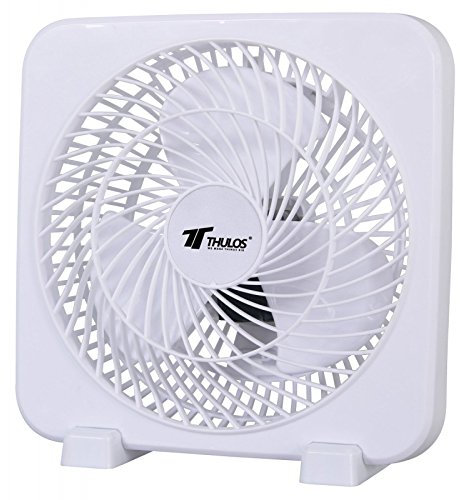 Ventilatore quadrato a 3 velocità, alta velocità, portatile, potenza da 45 W. Colore: bianco