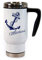 Unikatolo Thermobecher personalisiert mit Name & Anker, Isolierbecher individuell bedruckt, Coffee to go Becher, Edelstahl Thermo-Tasse, weiß, Segeln, Männer, Namenstasse, Kreuzfahrt Urlaub, Meer