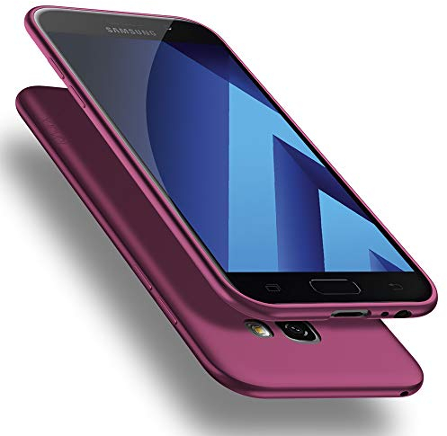 X-level für Samusung Galaxy A5 2017 Hülle, [Guardian Serie] Soft Flex Silikon Premium TPU Echtes Telefongefühl Handyhülle Schutzhülle für Samsung Galaxy A5 (2017) Case Cover - Weinrot