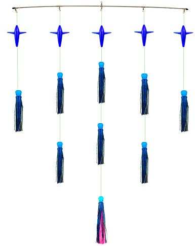 Lobo Lures 36 Skipjack Hybrid UV 8 Blue Mackerel Baits Splash Bar Bigeye Tuna Fishing Spreader Bar Made in USA (5 Bird)