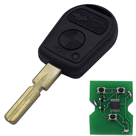 KONIKON Auto Autoschlüssel Autoschlüsselgehäuse Schlüsselgehäuse Gehäuse Funk Schlüssel 434 MHz Sender Sendeeinheit Funk Fernbedienung HU58 Schlüsselrohling Rohling passend für BMW E36 E38 E39 E46 Z3