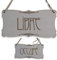 Craf'u Libre/Occupé Plaque de Porte Bois Shabby Suspendue Panneau de Boutique Bureau Toilettes (Petit 9,5 x 19 cm)