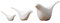 BESPORTBLE 3Pcs Vögel Figuren Harz Tier Kleine Figuren Ostern Tischplatte Desktop Ornament Home Office Cafe Party Dekoration (Weiß)