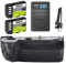 ayex AX-G9 Battery Grip with Vertical Shutter Release Including 2x DMW-BLF 19 Replace Battery and USB Dual Charger for Panasonic Lumix G9 Similar to DMW-BGG9