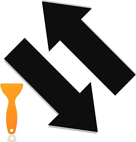 Pfeil-Aufkleber, entfernbar, selbstklebend, Pfeilschild, Richtung, soziale Distanz, Pfeil, Bodenaufkleber, Schild für Büro, Markt, Krankenhaus, Schwarz, 25 Stück