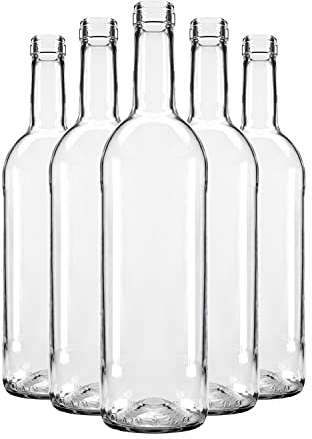Lot de bouteilles de 750 ml, bouteilles en verre vides à remplir, bouteilles décoratives, verre élégant et moderne, bouteilles en verre de qualité supérieure