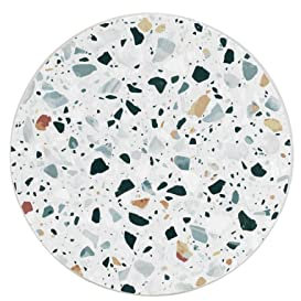 Ound Drink Ensemble de sous-verres absorbants en forme de diatomées, dessous de verre en terre de diatomée, sous-verre en marbre de terrazzo pastel, dessous de verre pour pot de fleurs