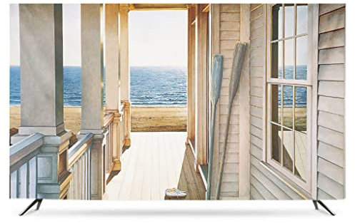HBLZGBL 42-43 Indoor-TV-Abdeckung, Schutzhülle TV Polyester-Gewebe Umweltfreundliches Drucken und Färben Staubdicht und wasserdicht für Flat Curved TV, Smart TVs (Color : C, Size : 65)