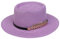 JK Home Femme Chapeau de Paille Panama Large Bord avec Boucle Capeline Eté Anniversaire Camping Plage Violet