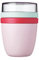 Mepal - Lunchpot Ellipse - Praktischer Joghurtbecher & Müslibecher - Unterteilung für Joghurt & Müsli - Geeignet für Gefrierschrank, Mikrowelle & Spülmaschine - 500 ml + 200 ml - Strawberry Vibe