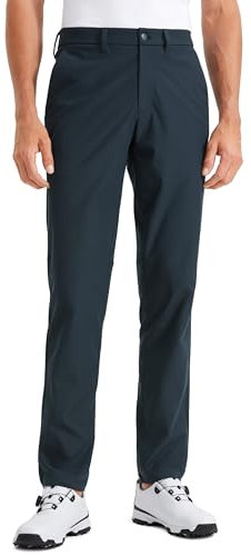 CRZ YOGA Herren Golfhose Schnelltrocknend Anzughose Stretch Hose Sporthose Jogginghose Atmungsaktive Golf Trousers -81cm Echte Marine 36W