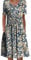 Achinel Women's Floral Print Midi Dresses Ladies Crew Neck Short Sleeve T Shirt Dress Summer Sundress Casual Boho Bohemian Dress No. 4 Color L