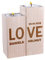 Personalisierte Kerzenständer 2er-Set aus Holz mit Gravur - Motiv: Love - Teelichthalter mit Wunschnamen, Datum - Tischdekoration - vegan - Geschenk für Hochzeit, Jahrestag - Liebe, Partner