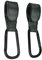 Babies1st Kinderwagen Haken, Kinderwagenhaken, Karabiner Kinderwagen Befestigung für Wickelrucksack 2er Pack, Lederimitat Schwarz