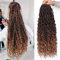 Xtrend 24Inch 8 Packs 12Strands/pack River Goddess Faux Locs Crochet Hair With Curly Hair In Middle And Ends Pre-Looped Crochet Braids Messy Bohemian Faux Locs Hair Extensions T27#…