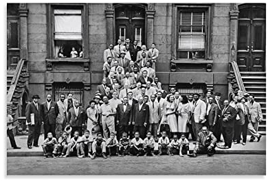 Art Kane's Great Day in Harlem Jazz Portrait 1958 Poster Dekorative Malerei Leinwand Wandkunst Wohnzimmer Poster Schlafzimmer Gemälde 30 x 45 cm