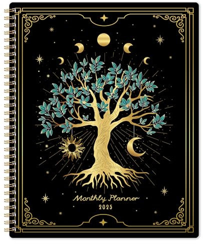 Urneeds Monatsplaner 2024–2025, 21,6 x 27,9 cm, 18-Monatsplaner mit Reitern, Innentasche