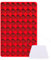 Silikon Hundekekse Backform, 63 Gitter Hundekuchen Backmatte mit Großes Herz Formen für DIY Hundeleckerlies, Schokolade, Kekse, Süßigkeiten, BPA-Frei - Rotes Herz