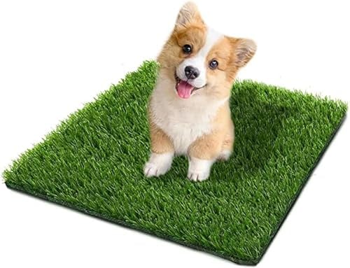 SSRIVER 50x60CM People di erba falsa per cani cuscinetto di erba artificiale per tappetino erba lavabile da vasino cucciolo per allenamento per con foro di drenaggio e facile da pulire