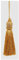 EDG - Enzo De Gasperi Nappa albero di natale in tessuto oro con gioielli, Addobbo natalizio pendente H15 cm 2 varianti (1pz) ORO