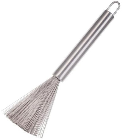 Remorui Durable Rust Remover Brush Cast Iron Pan Cleaner Stainless Steel Effective Food Residue Long Handle Density Bristle Kitchen 1pc M