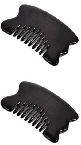 Gatuida 2 Stücke Massage Kämme Kopfhaut Körper Guasha Sicher Komfortable Schaben Massage Werkzeug