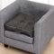 RACE LEAF Armchair Booster Cushion - Large 45cm Square Firm Seat Pad with 10cm Thick Lift - Soft Touch Cotton for Elderly, Post-Operative, Pregnancy - Removable & Washable Cover - DG
