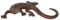 degawo Eidechse/Salamander aus Gusseisen. Charmante Gartendeko mit rustikalem Flair.