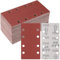 Sruhrak 50 Stück 93 x 185mm Schleifpapier Set, 320 Körnung Rechteckiges Schleifpad mit Klettverschluss 8 Löcher Schleifblatt für Rechteckschleifer Bosch-Schleifer