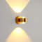 Lightsjoy Moderne LED Wandleuchte Innen Aluminium kreative Golden Wandlampe Minimalistische Kulisse LED Wandspot Wandstrahler Flur Flurlampe Schlafzimmerlampe Wohnzimmer warmes Weiß