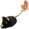 Suhaco Cat Toys for Indoor Cats Adult Automatic Moving Interactive Turbo Tail Squeaky Mouse Kitten Toy (Black)