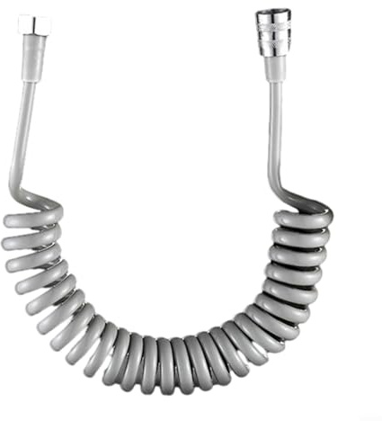 Flexibler Brauseschlauch, flexibler Teleskop-Brauseschlauch für Sprüher, Handbrause, WC-Bidet, Waschbecken (5 m, grau)