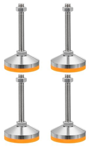 PATIKIL Patins de nivellement pour Meubles Base de 3,2 de diamètre Filetage M12, 4 pièces, réglablesen Acier au Carbone vissés sur Le Pied de Meuble avec Patins pour Bureau