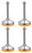 PATIKIL Patins de nivellement pour Meubles Base de 3,2 de diamètre Filetage M12, 4 pièces, réglablesen Acier au Carbone vissés sur Le Pied de Meuble avec Patins pour Bureau