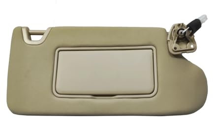 LFDTO Auto Sonnenblende Schild Schatten Sonnenschirm Mit LED Lampe Links Rechts 96401-3TA2A 96400-3TA2A Fit for Altima 2013-2018(Beige Right)