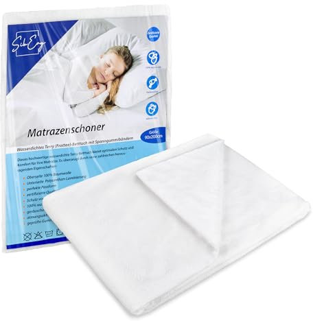 Siberg Wasserdichter Matratzenschoner 90 x 200 cm - Atmungsaktive Inkontinenzunterlage & waschbare Matratzenauflage aus Baumwolle - Matratzenschutz, Mattress Topper (90 x 200cm)