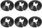 SGERUFZ 6 Stück Heizungsrohr Rosette, Heizungsrohr Abdeckung, Rohrabdeckung, Abdeckrosetten, Heizung, Verkleidung, Heizkörper Rosetten (16MM) (Schwarz)