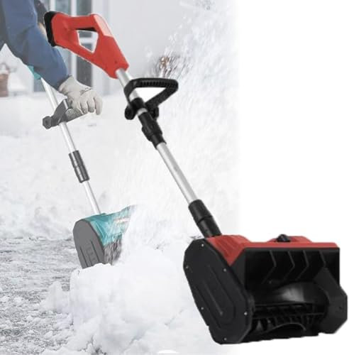 Quitanieves Eléctrico De Mano Inalámbrico, Pala Quitanieves Eléctrica, Pala Quitanieves Eléctrica De Mano Inalámbrica, Con 2 Baterías/Cargador, Soplador De Nieve Plegable,Red