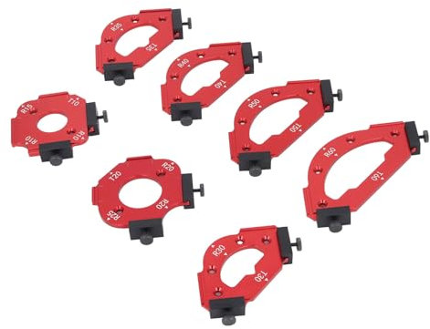 Nikou Tavolo Angolo Router Jig Set Rifilatura Macchina In Lega di Alluminio Router Raggio Template Kit Lavorazione Del Legno Strumenti di Taglio R10-R60