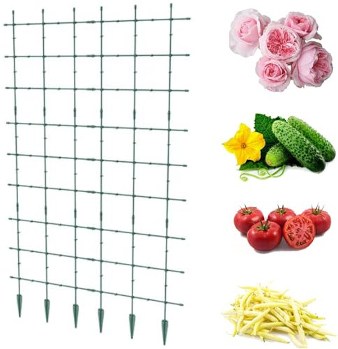 Trellis for Garden Plants, Garden Support for Climbing Plants, 120 x 180 cm, Frame, Pergola, Ladder, Trellis for Tomatoes, Cucumbers, Flowers, Flower Ladder, Plant Support, Flower Pot Rods